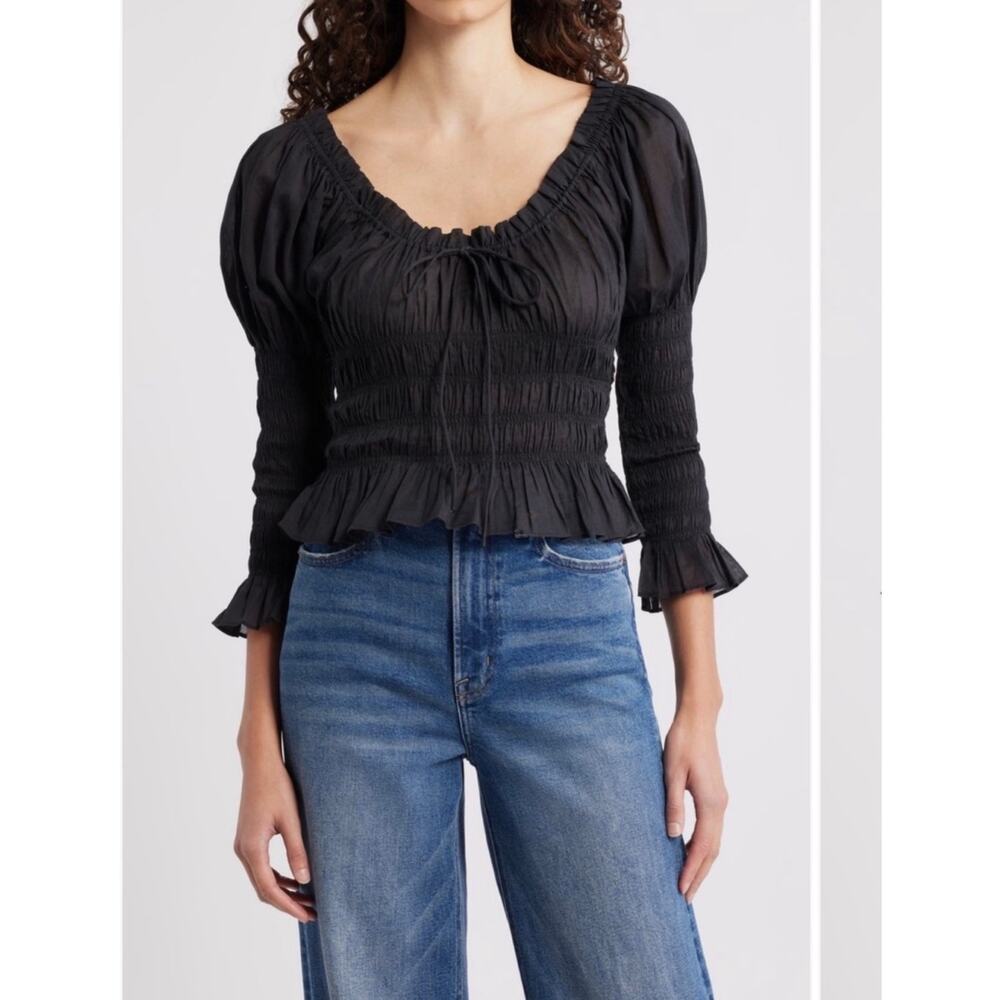 Doen Baptisia Top in Black - Womens Medium - Picture 2 of 5